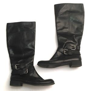 Black Leather Nine West Boots